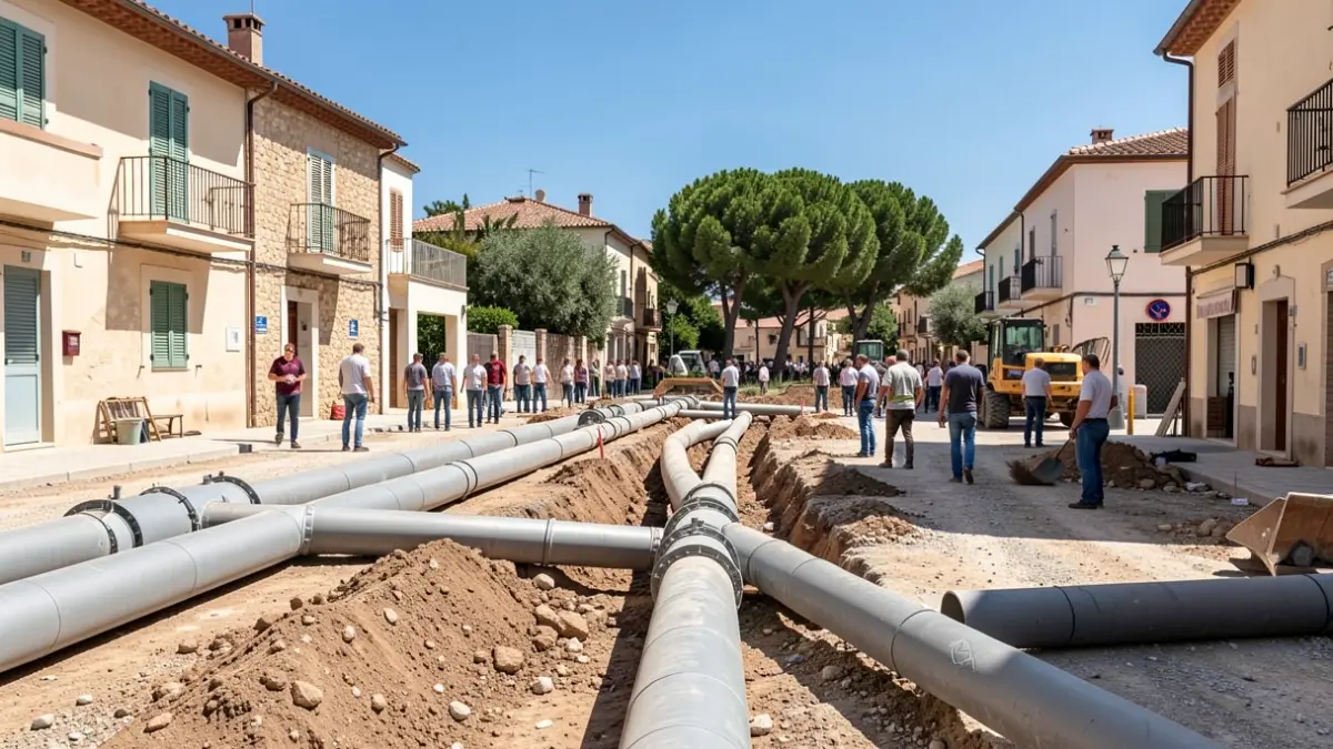 Generic image of construction work on a public street.