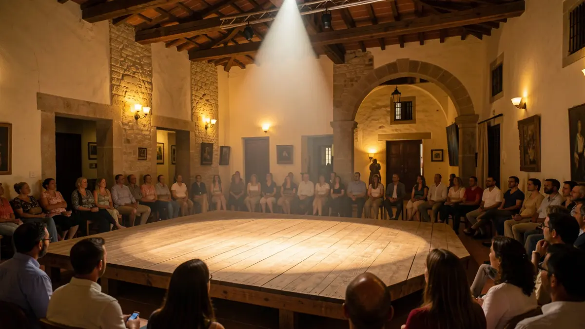 Imatge genèrica d'un escenari buit en un centre cultural.