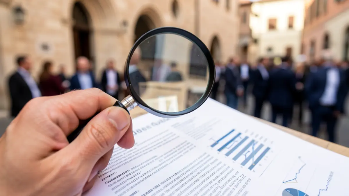Generic image of a magnifying glass over a document, symbolizing research.
