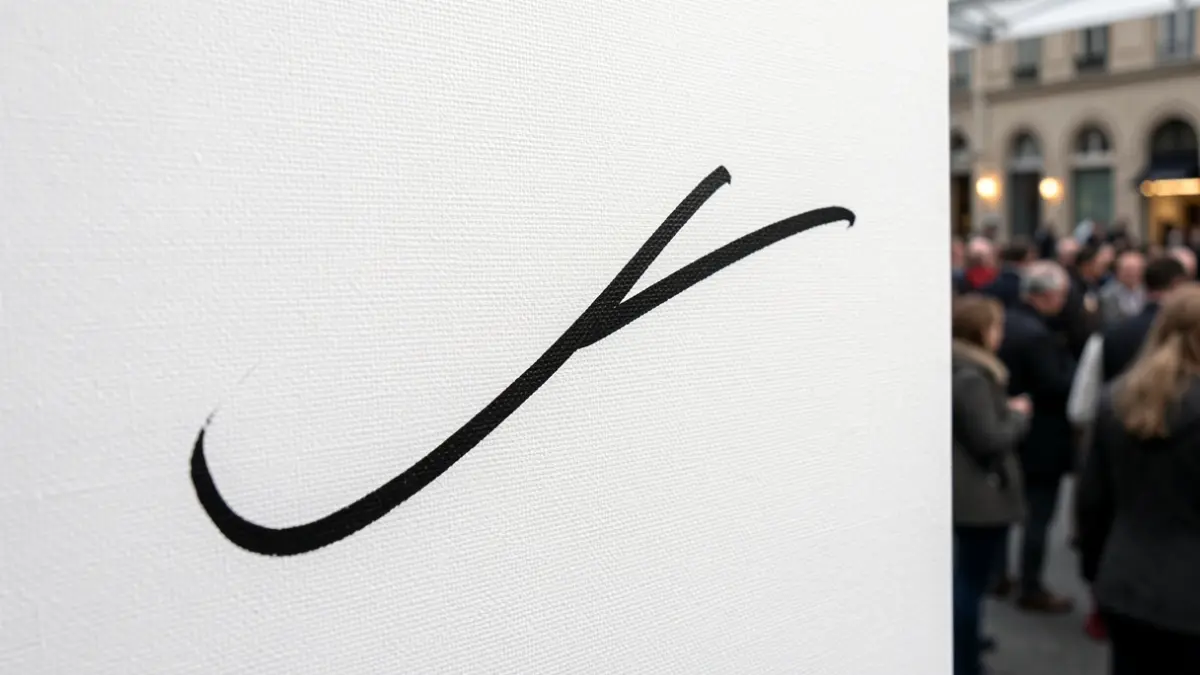 Generic image of an artistic line on canvas.