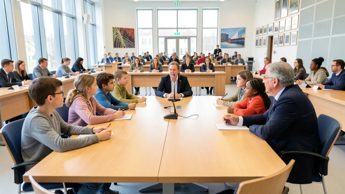Imagen genérica de jóvenes participando en un consejo local.