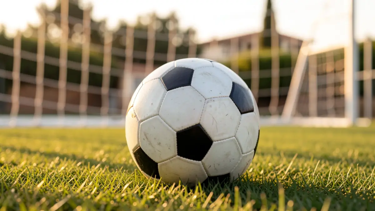 Imatge genèrica d'una pilota de futbol en un camp.