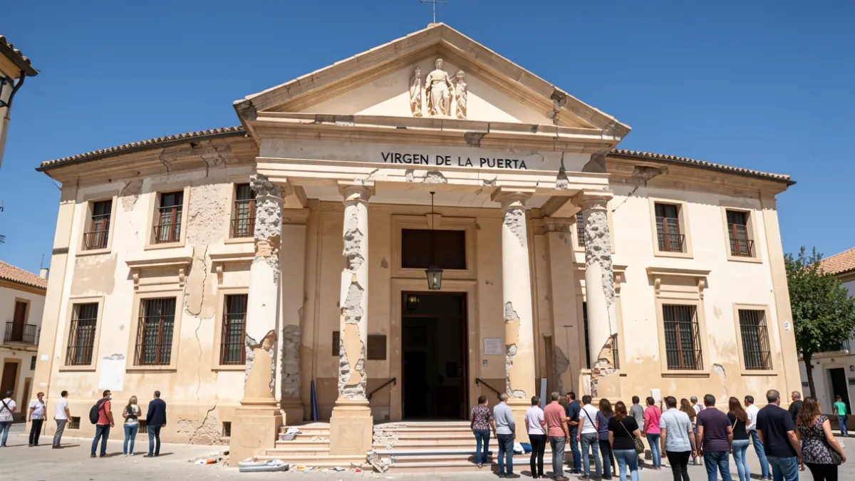 Imagen genérica de la escuela Virgen de la Puerta de Orihuela con reparaciones recientes.