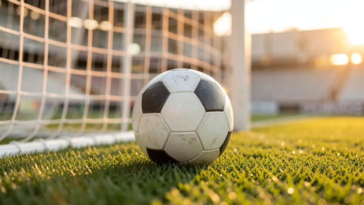 Imatge genèrica d'una pilota de futbol en un camp.