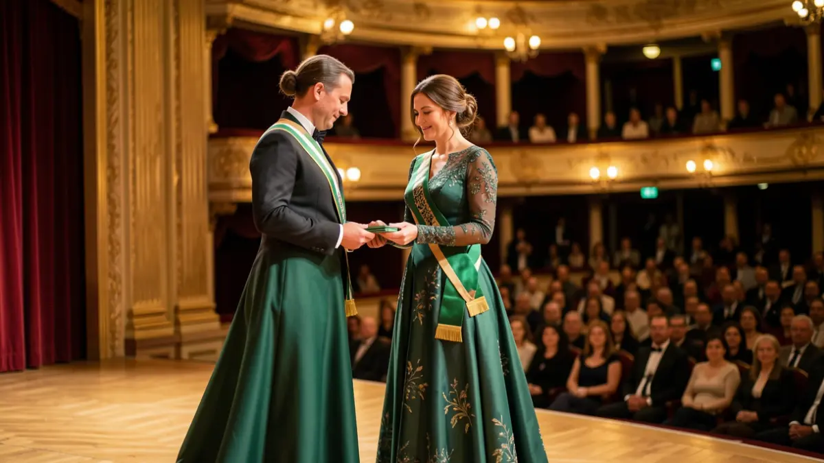 Imatge genèrica d'una cerimònia de coronació de reina de festes en un teatre.
