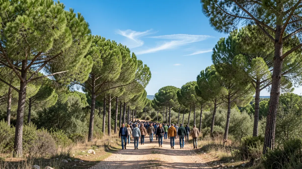 Imatge genèrica d'un paisatge forestal mediterrani amb camí.