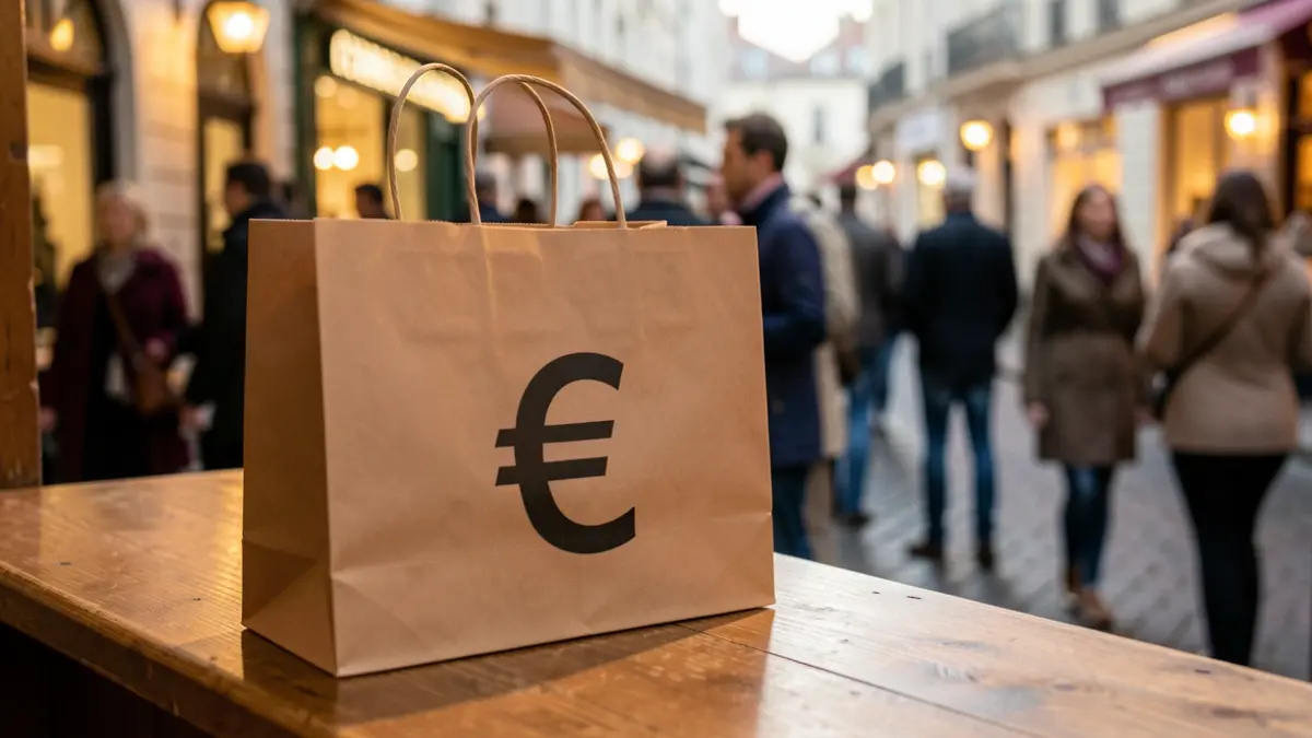 Generic image of a shopping bag with a euro symbol.
