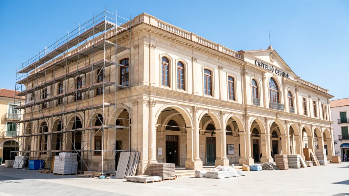 Imagen genérica de las obras de reforma del Mercado Central de Castelló.