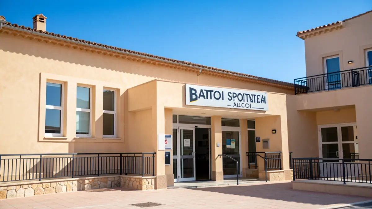 Imatge genèrica de la millora de l'entrada al Poliesportiu de Batoi a Alcoi.