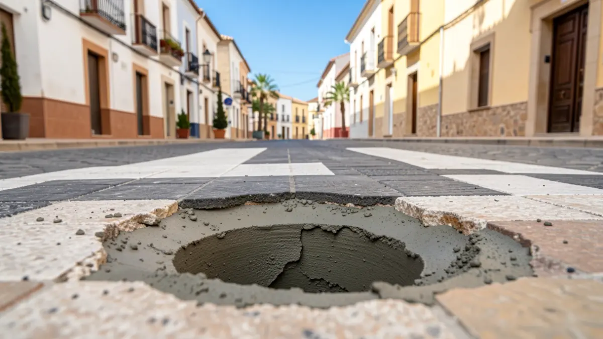 Imatge genèrica d'obres de millora en un pas de vianants a la costa d'Orihuela.