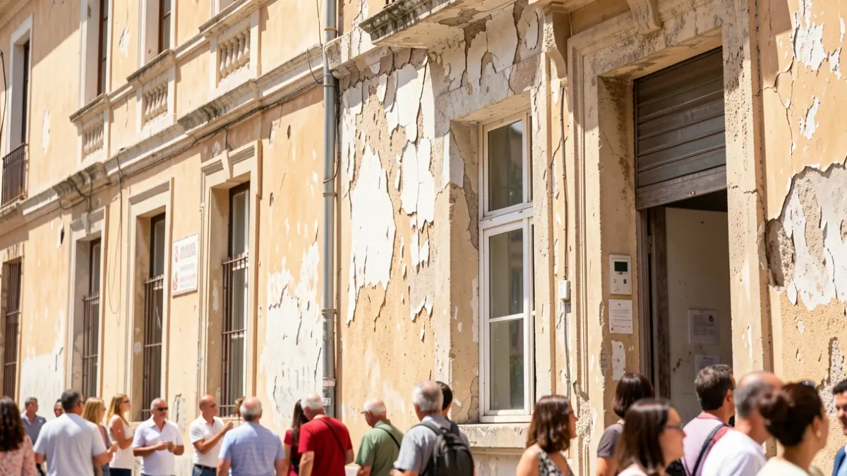 Generic image of a school building with damage.