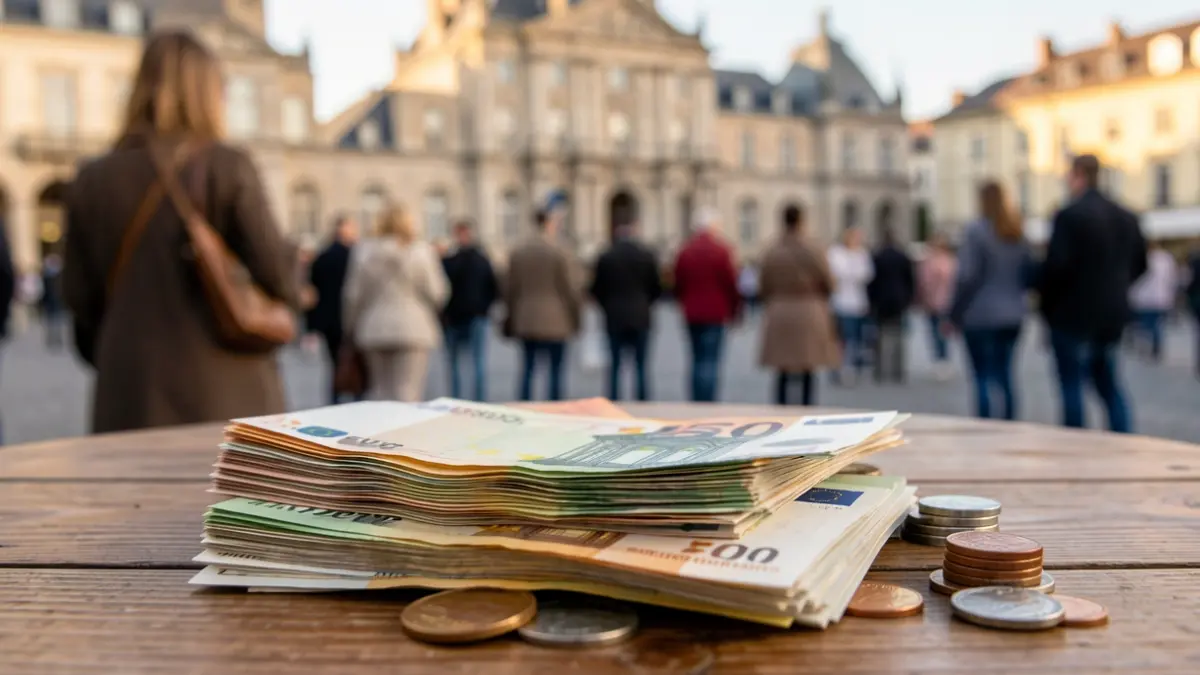 Generic image of money and a municipal building.