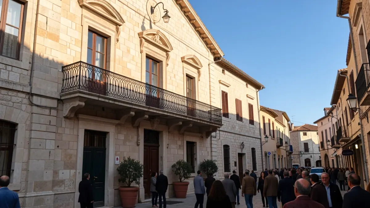 Facade of the Pedreguer Town Hall on a sunny afternoon.