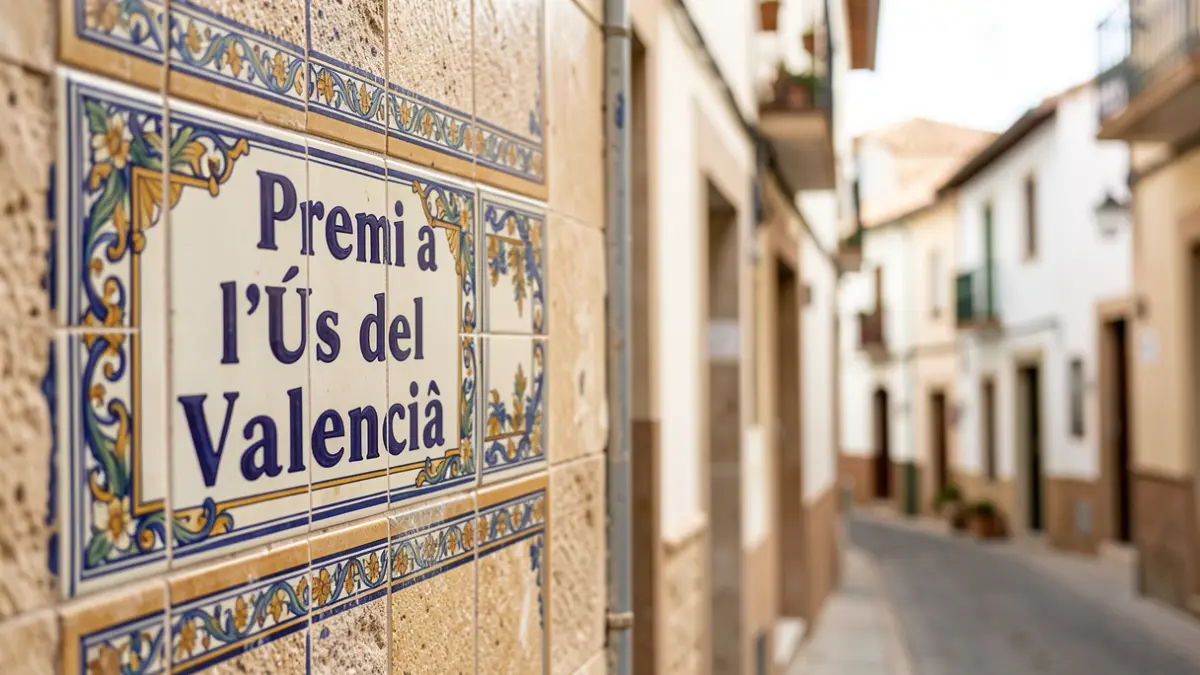Imagen genérica de un comercio con rótulo en valenciano.