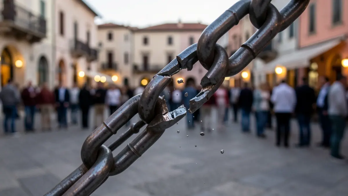 Imagen genérica de una cadena rota simbolizando la liberación.