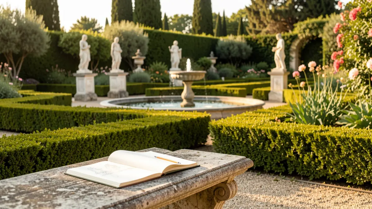 Generic image of Monforte Garden with drawing materials.