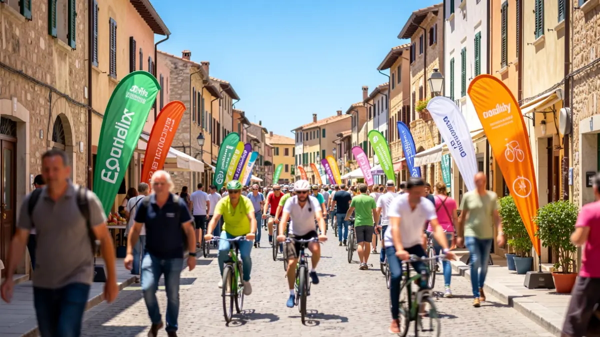 Imatge genèrica d'un esdeveniment de mobilitat sostenible en un municipi mediterrani.