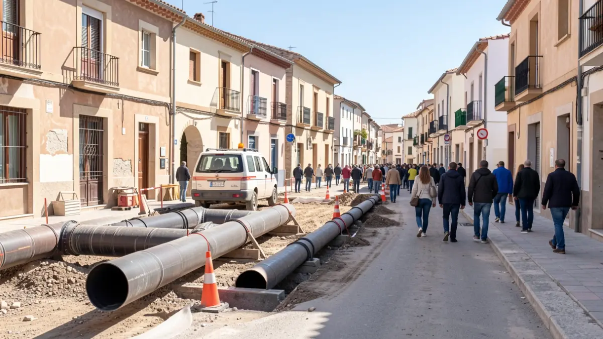 Imagen genérica de obras de mejora de accesibilidad y colector de pluviales.
