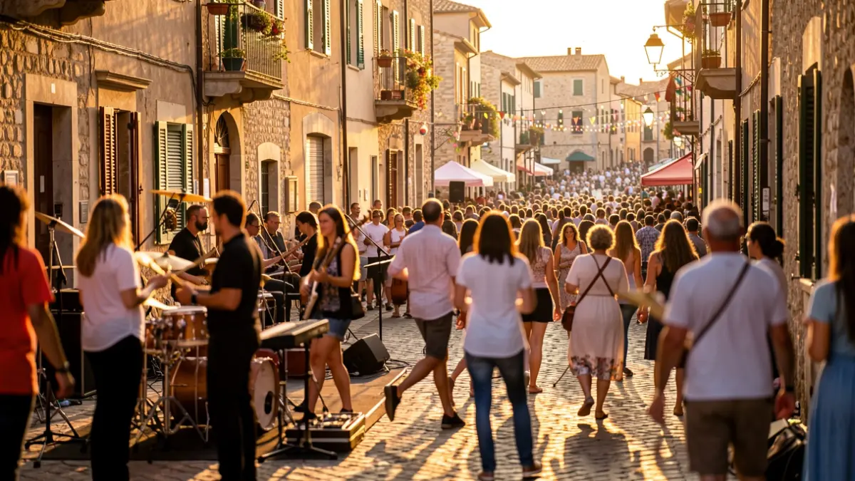 Generic image of a street music celebration with a festive atmosphere.
