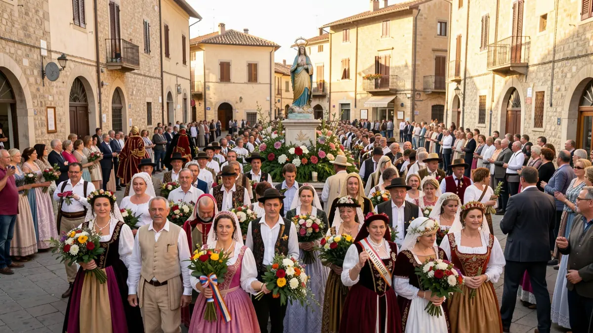 Generic image of a flower offering to the Virgin of the Rosary in Sedaví.