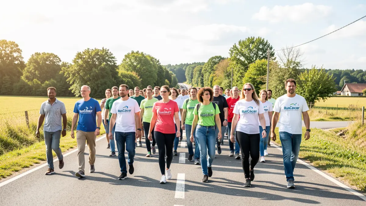 Imatge genèrica de participants en una marxa solidària contra el càncer.