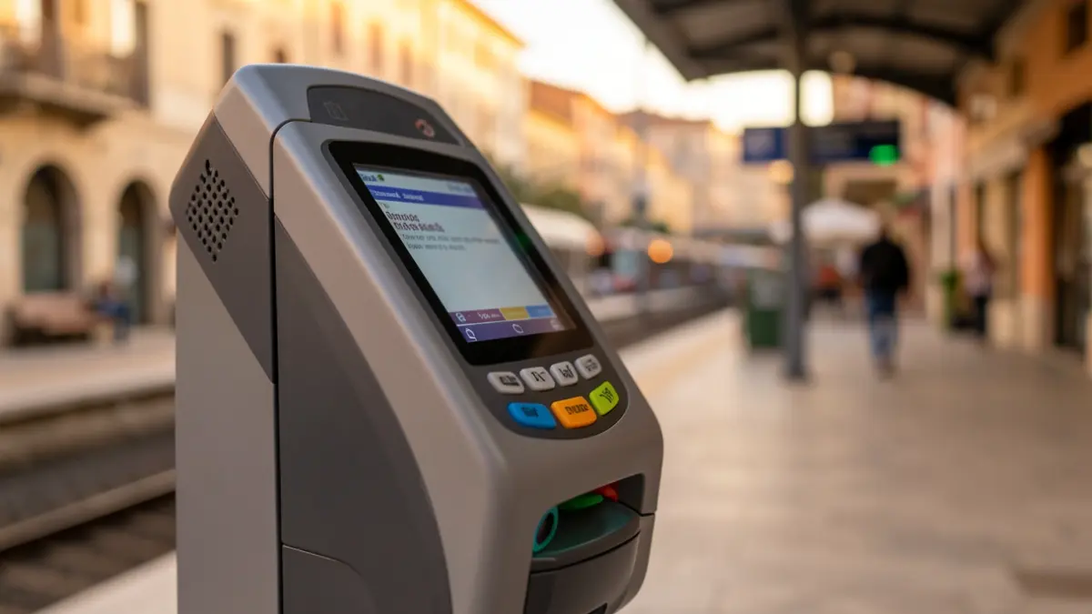 Generic image of a public transport ticket validator.