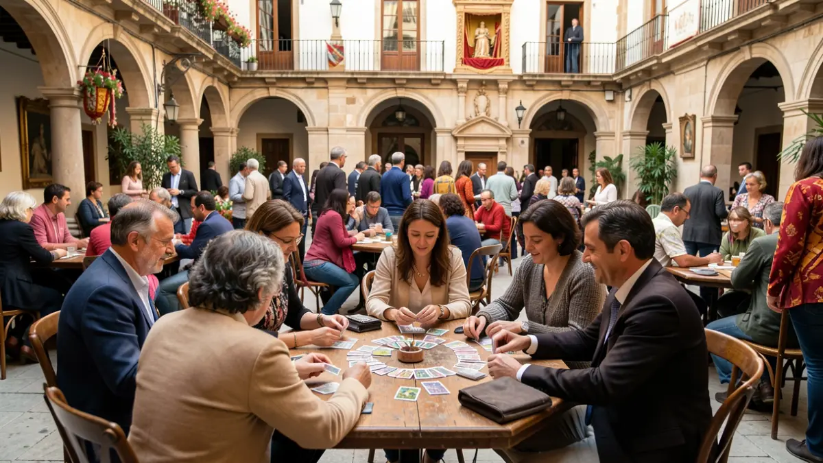 Imagen genérica de un evento cultural con gente jugando a juegos de mesa.