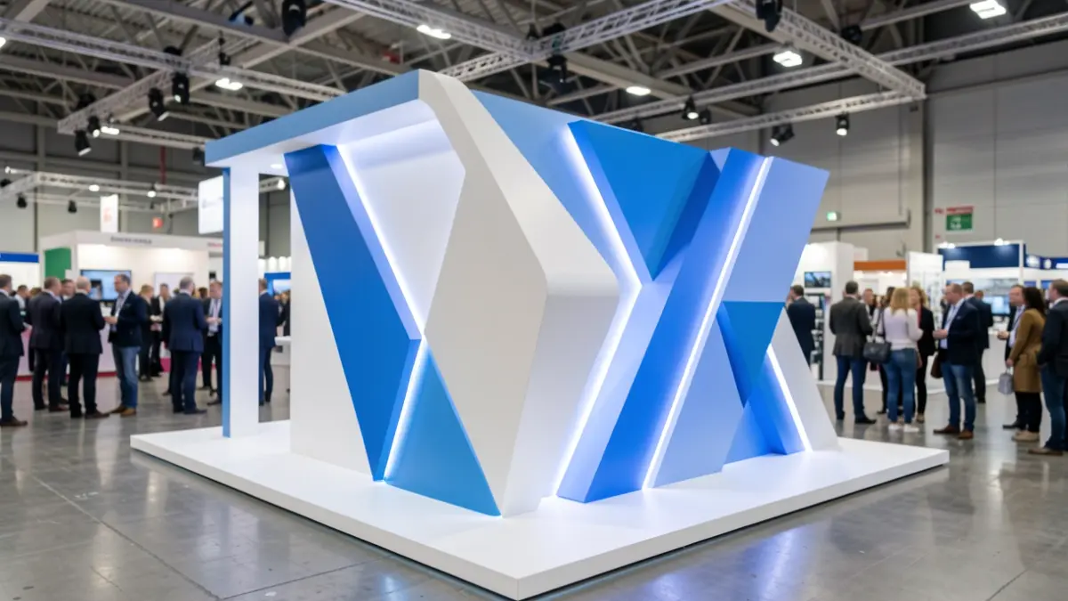 Imagen genérica de un stand de innovación en una feria tecnológica.