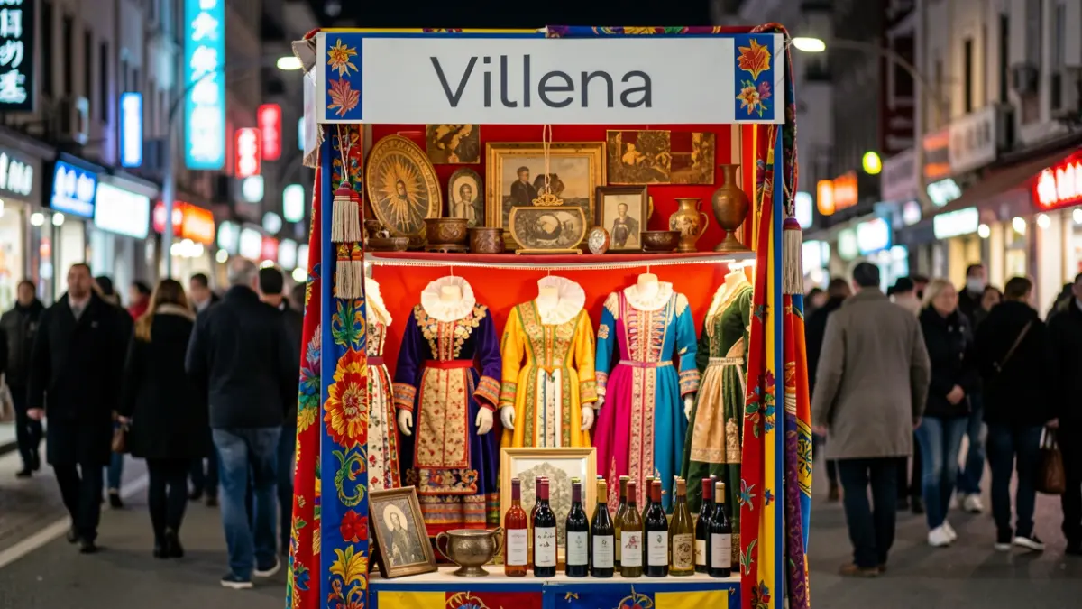 Imatge genèrica d'un estand turístic de Villena a la Xina.