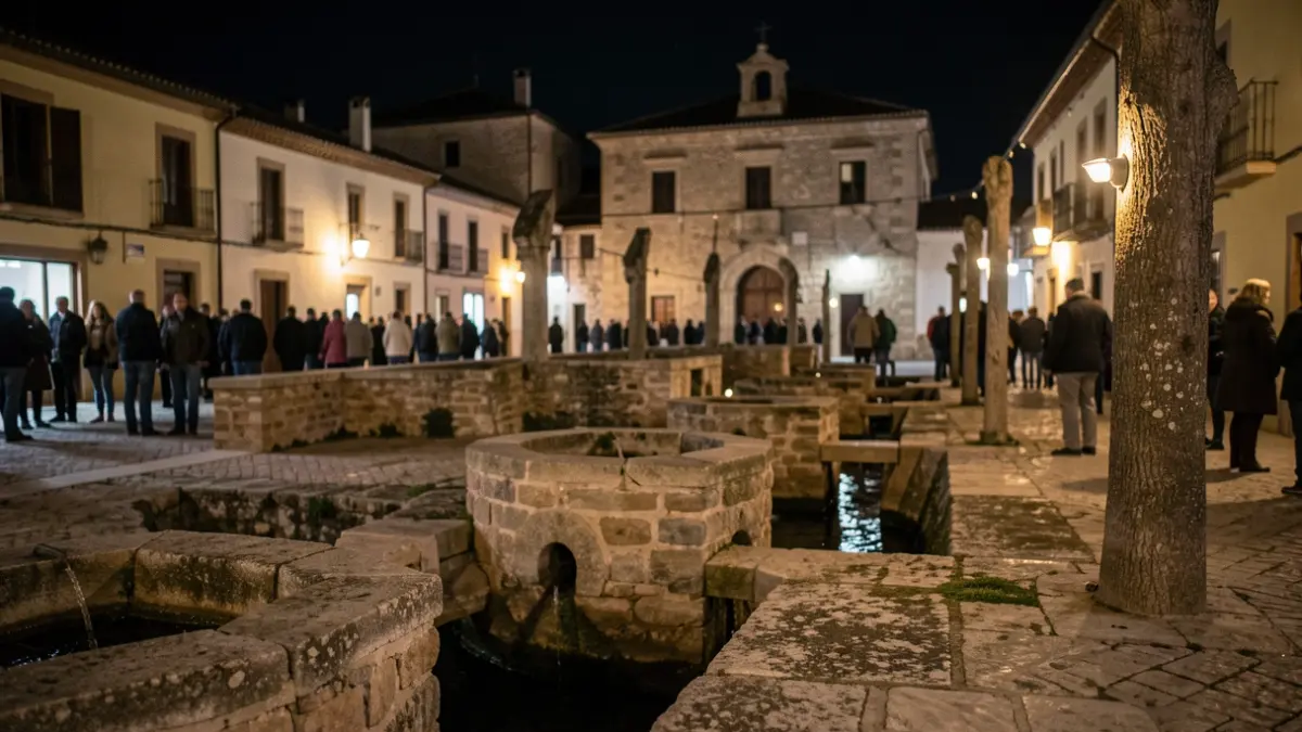 Imatge genèrica de patrimoni hidràulic nocturn a Carcaixent.