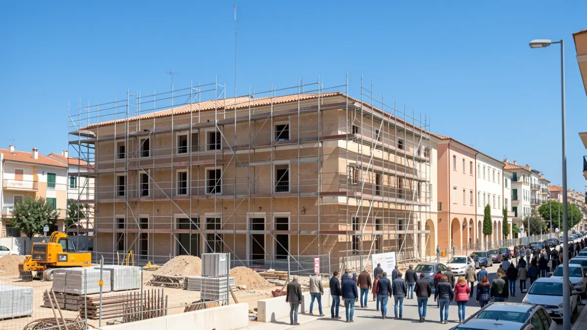 Obres del nou col·legi Gregori Mayans a Xirivella.