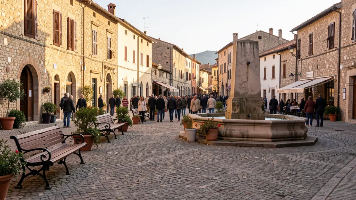 Imagen genérica de la plaza del Santuario de la Mare de Déu de la Salut y la calle Mayor de Xirivella tras las obras de remodelación.