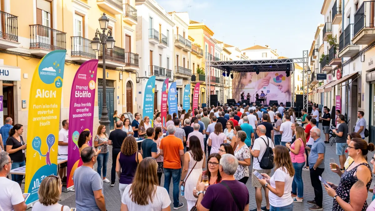 Imagen genérica de una jornada de concienciación sobre salud mental en Alicante, con participantes y actividades.