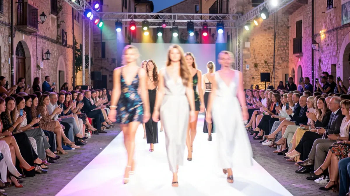 Imatge genèrica d'una passarel·la de moda amb dissenyadors i públic.