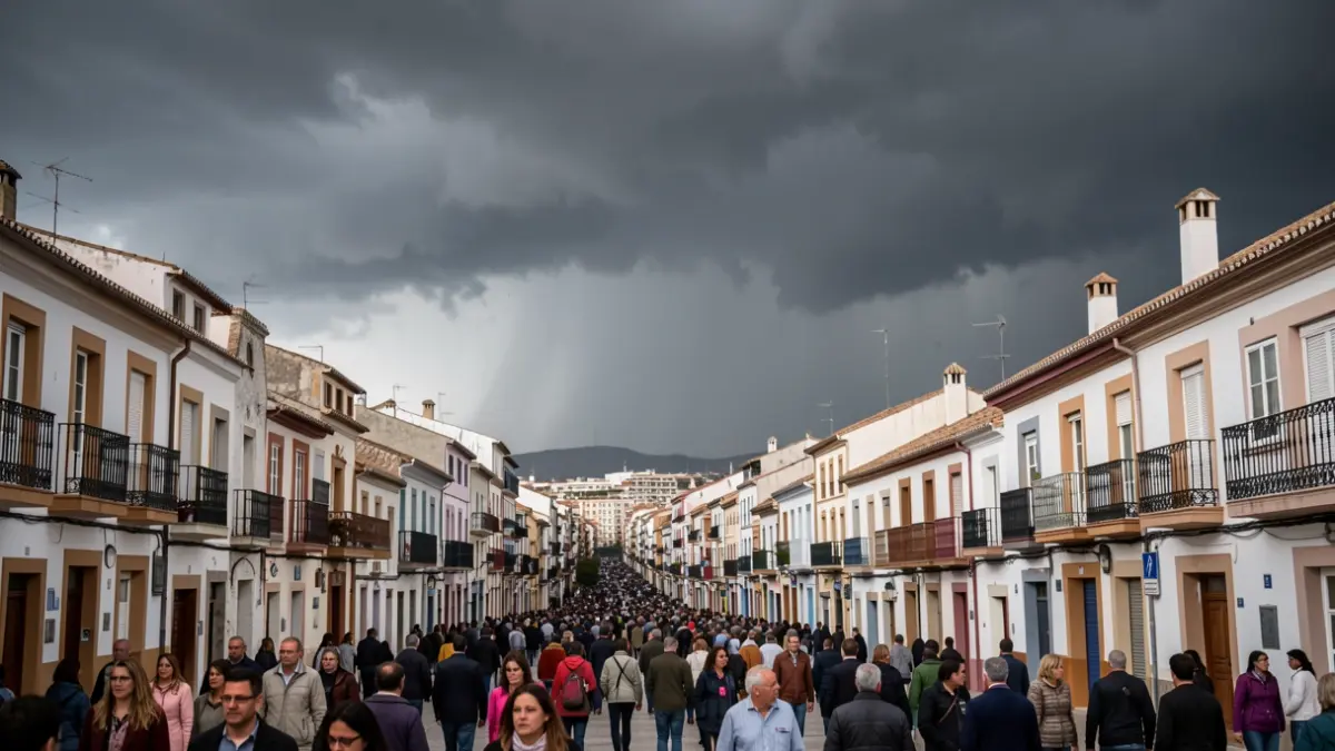 Imagen genérica de un cielo tormentoso sobre una localidad valenciana.