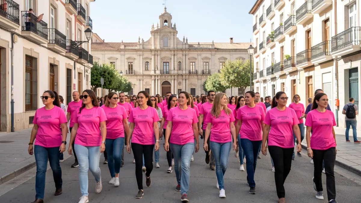 Generic image of participants in a solidarity march in Alcoi.