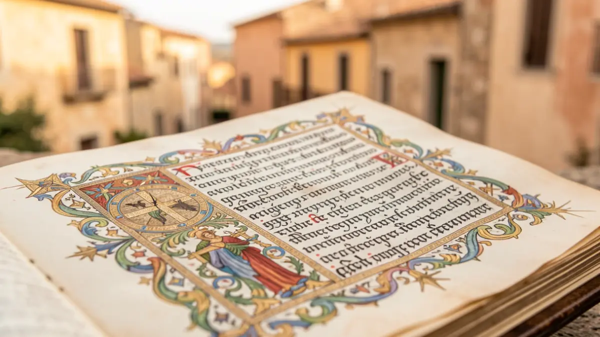 Image of an 'albaes' manuscript with decorative calligraphy.