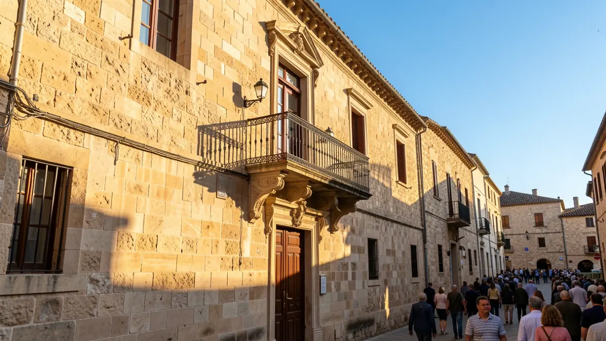 Generic image of a municipal building with Mediterranean architecture.