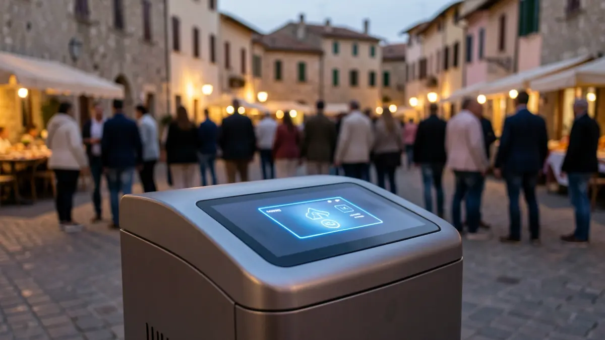 Imatge genèrica d'un contenidor intel·ligent en un entorn urbà.