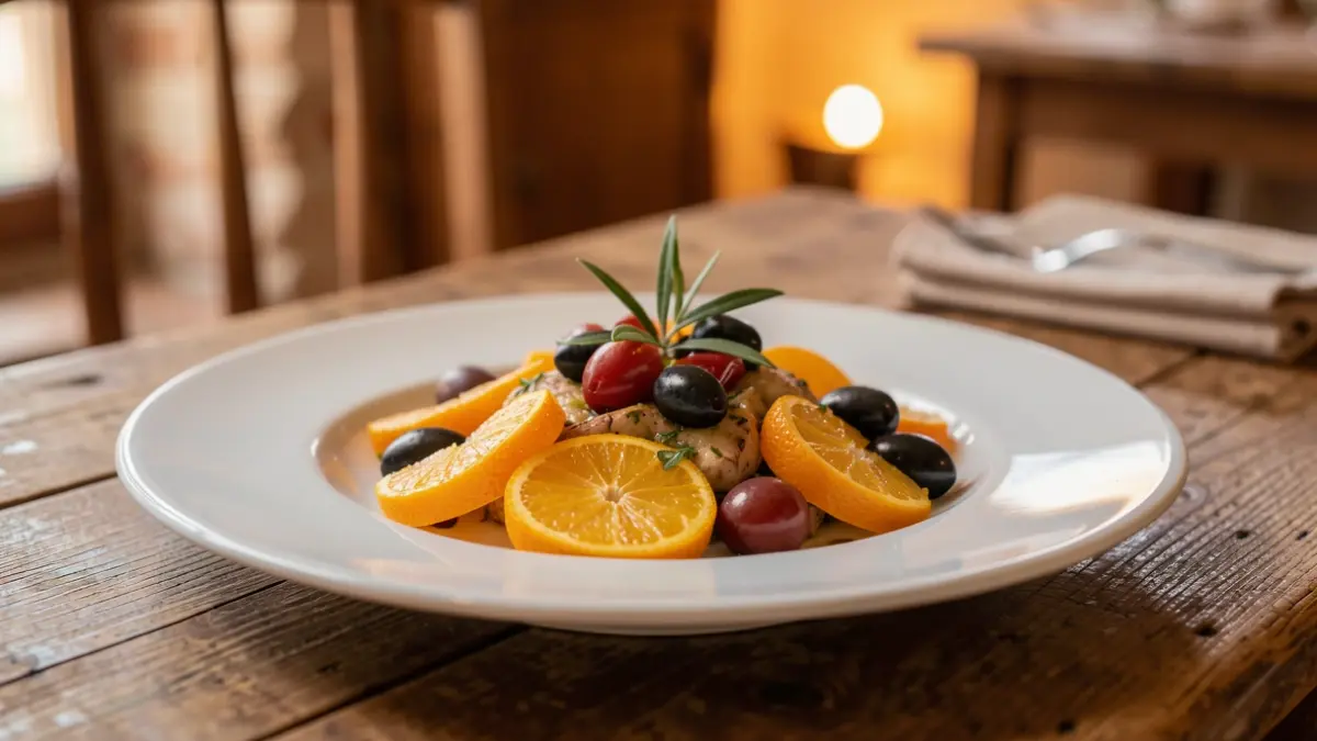 Generic image of a gourmet dish made with Mediterranean ingredients.