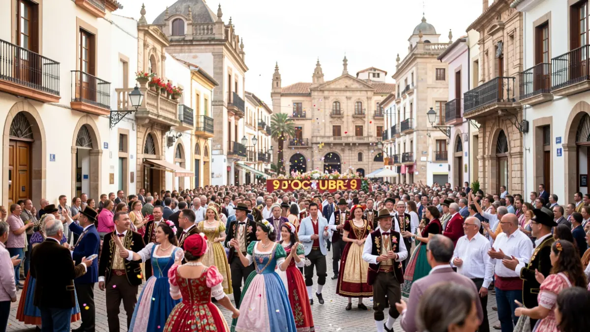 Imatge genèrica de la celebració del 9 d'Octubre a Borriol, amb elements culturals i festius.