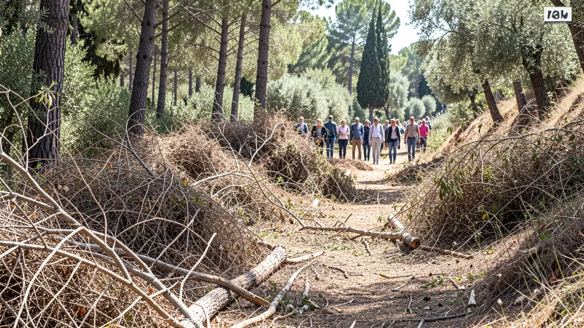Generic image of forest paths being cleared of dry vegetation.