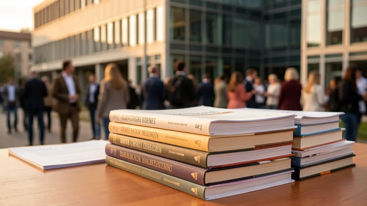 Imatge genèrica d'un escriptori amb llibres i papers d'investigació.