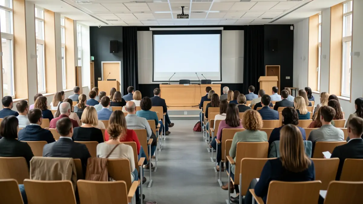 Generic image of a university lecture hall.