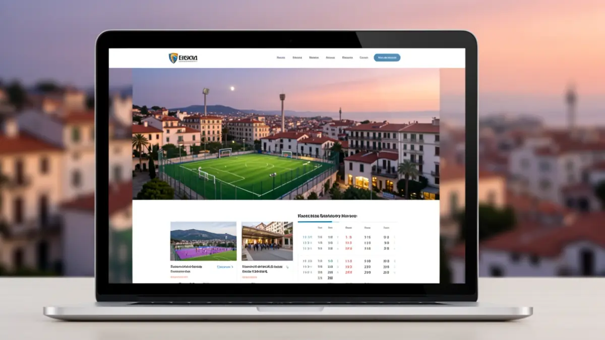 Interfície web genèrica de gestió esportiva municipal.