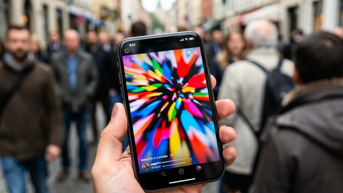 Imagen genérica de un teléfono móvil mostrando un vídeo dinámico.