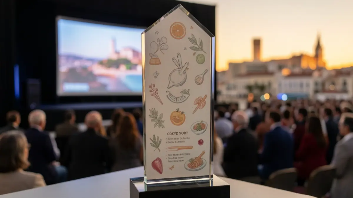 Imatge genèrica d'un premi relacionat amb la gastronomia i el cinema.