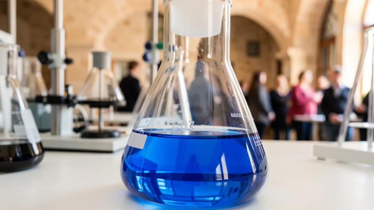 Imatge genèrica d'un laboratori amb material de química.