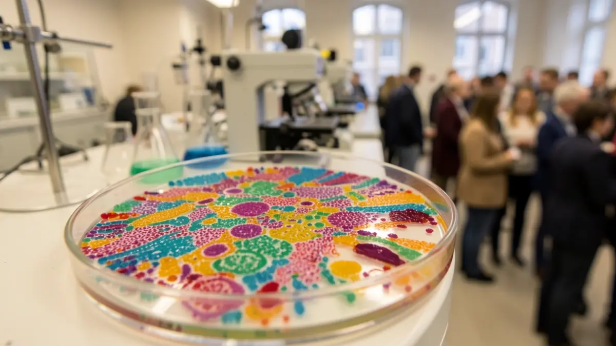 Generic image of a bacterial culture in a petri dish in a laboratory setting.