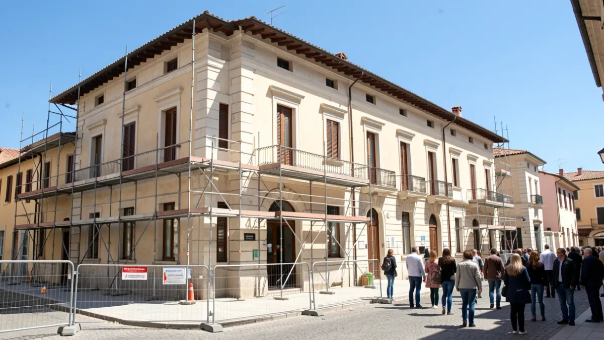 Imagen genérica de un edificio en obras para una guardería.